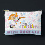 Hanukkah Zeevie and Friend Dreidel Game Accessory Pouch<br><div class="desc">Hanukkah with Zeevie and Friend, Dreidel Game Pouch. All design elements can be edited. Change editable text using your favourite font style, colour, and size. Fill your pouch with dreidels, and playing treats. Game on!!! Happy Hanukkah! Bag Type: Print Cut Sew Small Accessory Pouch Our pouches come in two sizes...</div>