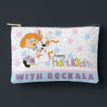 Hanukkah Zeevie and Friend Dreidel Game Accessory Pouch<br><div class="desc">Hanukkah with Zeevie and Friend, Dreidel Game Pouch. All design elements can be edited. Change editable text using your favourite font style, colour, and size. Fill your pouch with dreidels, and playing treats. Game on!!! Happy Hanukkah! Bag Type: Print Cut Sew Small Accessory Pouch Our pouches come in two sizes...</div>