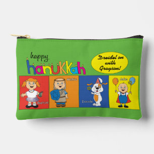 Hanukkah Zeevie and Friends Dreidel Accessory Pouch
