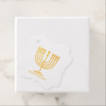 Hanukkiah Happy Hanukkah Jewish Holiday Menorah Favour Tags<br><div class="desc">Hanukkiah Symbol. Happy Hanukkah Party Jewish Holiday Blue Menorah. Jewish Holiday Chanukkah Decoration with traditional Chanuka decorative symbol - Navy Blue colour hanukkiah menorah, candlestick with candles, star of David and neon blue glowing lights illustration. Hanukkah Festival of lights Event Decoration. Jerusalem, Israel. Crafts & Party Supplies > Party Supplies...</div>