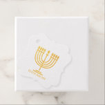 Hanukkiah Happy Hanukkah Jewish Holiday Menorah Favour Tags<br><div class="desc">Hanukkiah Symbol. Happy Hanukkah Party Jewish Holiday Blue Menorah. Jewish Holiday Chanukkah Decoration with traditional Chanuka decorative symbol - Navy Blue colour hanukkiah menorah, candlestick with candles, star of David and neon blue glowing lights illustration. Hanukkah Festival of lights Event Decoration. Jerusalem, Israel. Crafts & Party Supplies > Party Supplies...</div>