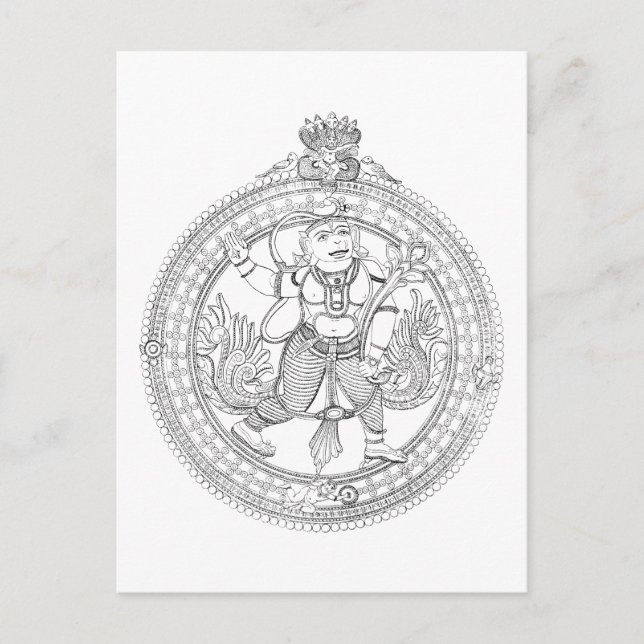Hanuman Monkey God Postcard (Front)