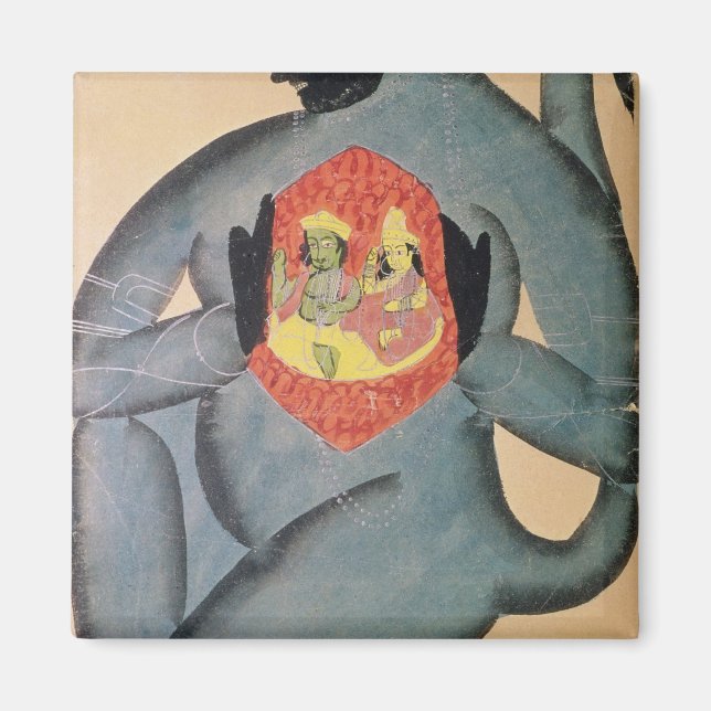 Hanuman revealing Rama and Sita Magnet (Front)