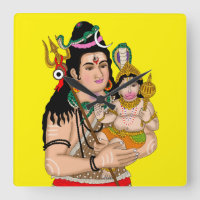 Hanuman & Shiva Wall Clock