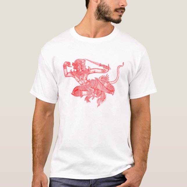 Hanuman Vintage Book Illustration T-Shirt (Front)