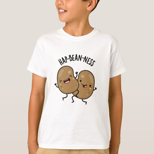 Hap-bean-ness Funny Bean Pun  T-Shirt (Front)