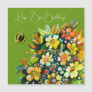 Hap - Bee Birthday Magnetic Invitation