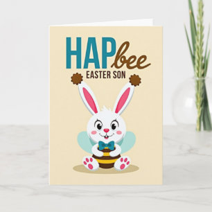 Hap Bee Easter Son Greeting Card