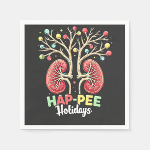 Hap-Pee Holidays Dialysis Kidney Awareness Xmas Napkin