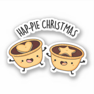 Hap-pie Christmas Funny Christmas Pie Pun 