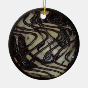 Hap-pie Christmas Funny Food Pun Ceramic Ornament