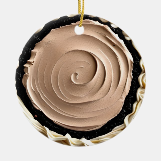 Hap-pie Christmas Sweetie Pie | Funny Food Pun  Ceramic Ornament (Front)