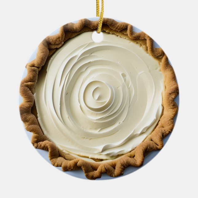 Hap-pie Christmas Sweetie Pie | Funny Food Pun  Ceramic Ornament (Front)