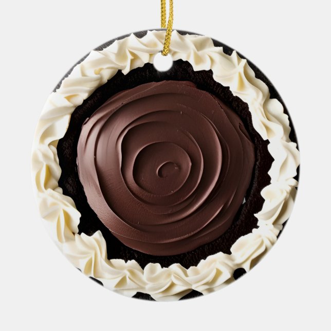Hap-pie Christmas Sweetie Pie | Funny Food Pun  Ceramic Ornament (Front)