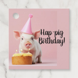 Hap-pig Birthday! Favour Tags