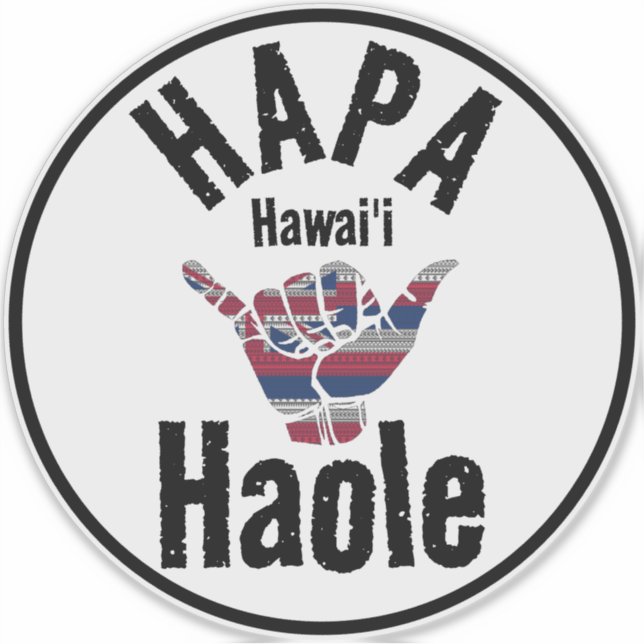 HAPA HAOLE TRIBAL HI Flag SHAKA HAWAII (Front)