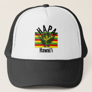 HAPA HAWAII Kānaka Maoli Flag TRIBAL SHAKA BG Trucker Hat