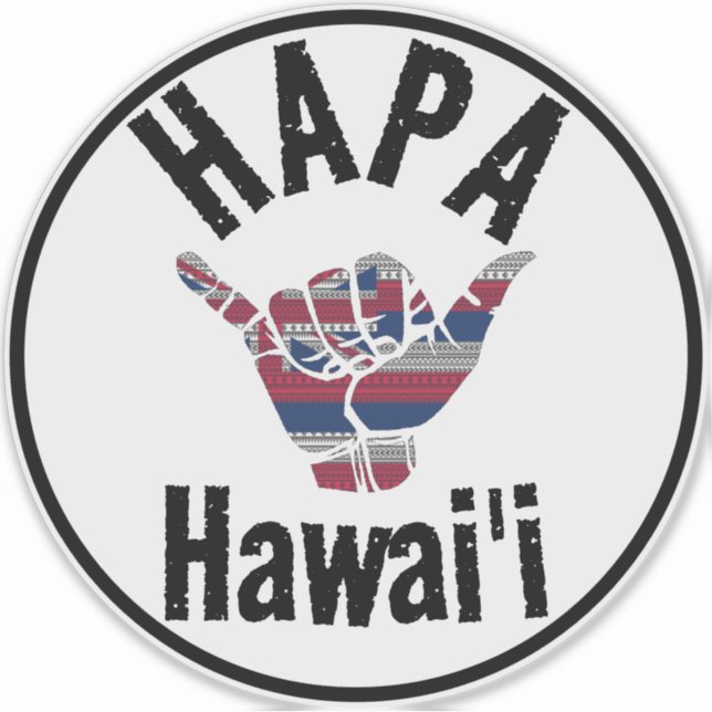 HAPA HAWAII TRIBAL HI Flag SHAKA (Front)