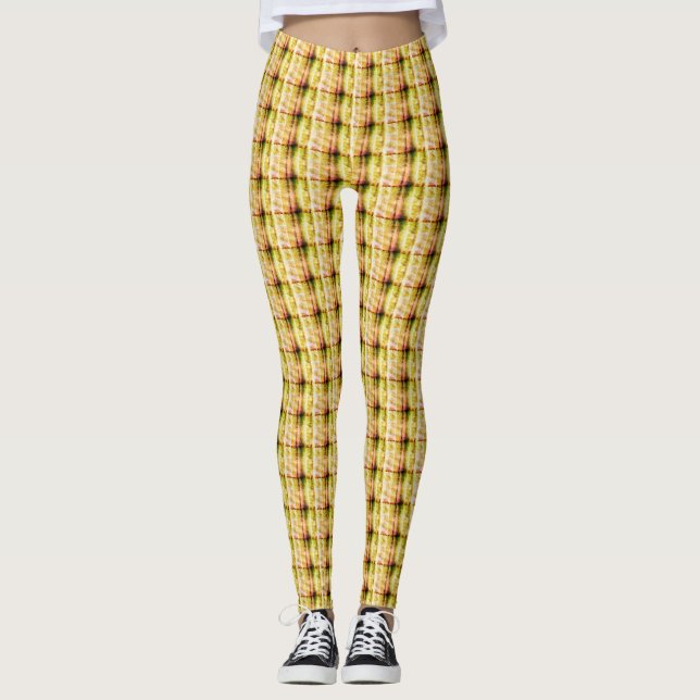 Hapa Plaid Green 1974, Leggings (Front)