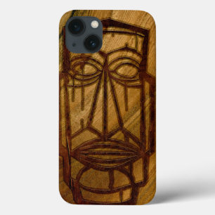 Hapalua Tiki Hawaiian Faux Koa Wood iPhone 13 Case
