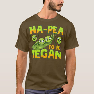 HaPea To Be Vegan Funny Vegetable Peas Foodie Pun T-Shirt