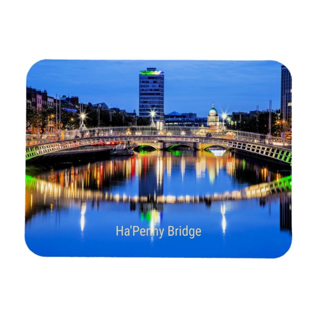 Ha'Penny Bridge, Dublin, Ireland Magnet (Horizontal)