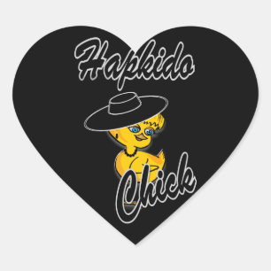 Hapkido Chick #4 Heart Sticker