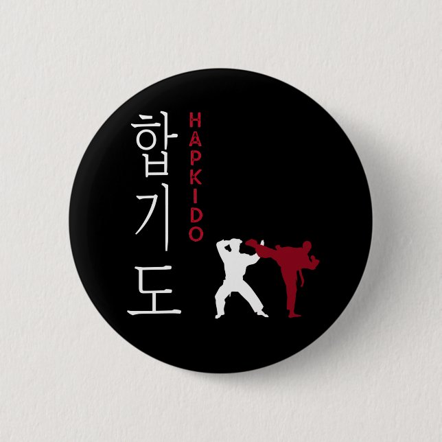 Hapkido Korean Martial Arts 2 Inch Round Button (Front)