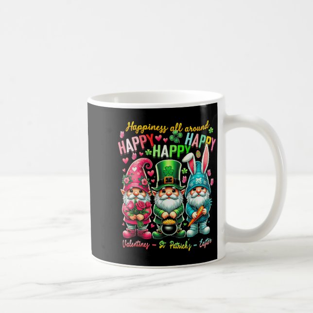 Hapness Allaround Gnome Happy Valentine St Patrick Coffee Mug (Right)