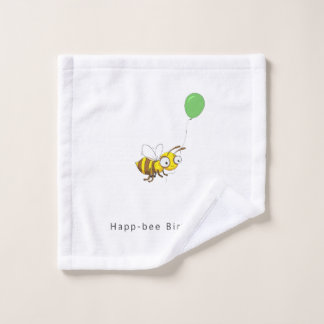 Happ-bee Birthday. Birthday gift Wash Cloth