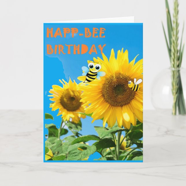 Happ-Bee Birthday Card (Front)