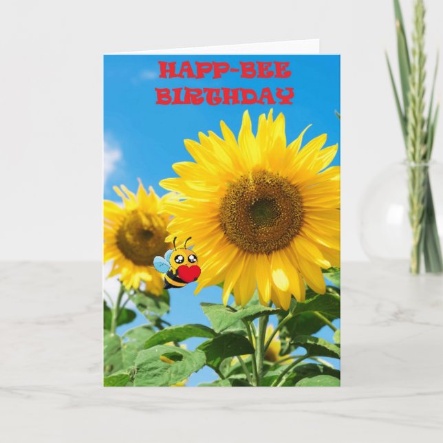 Happ-Bee Birthday Card (Front)