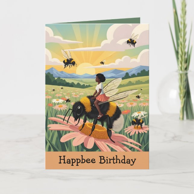 Happbee Birthday  Card (Front)
