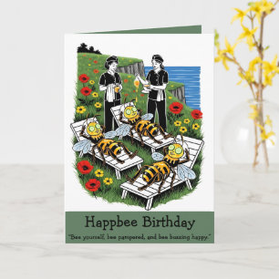 HappBee Birthday customizable card