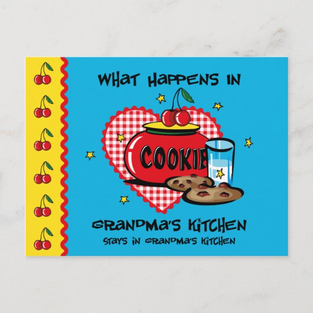 Happens In Grandma's Kitchen Recipe Card (Front)