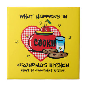 Happens In Grandma's Kitchen Tile Trivet