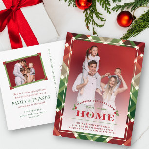 Happest New Home Plaid Photo Moving Faire-part