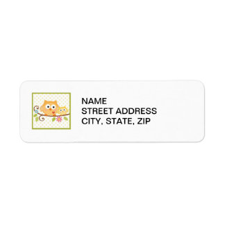HAPPI TREE OWL RETURN ADDRESS LABEL