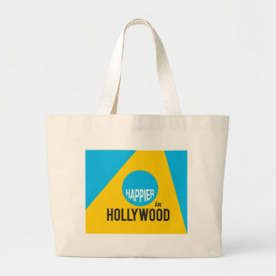 Happier In Hollywood canvas tote