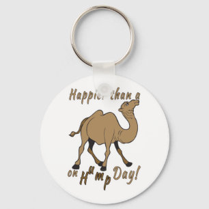 Happier than a Camel on Hump Day Keychain