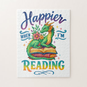 Happier When I'm Reading Jigsaw Puzzle