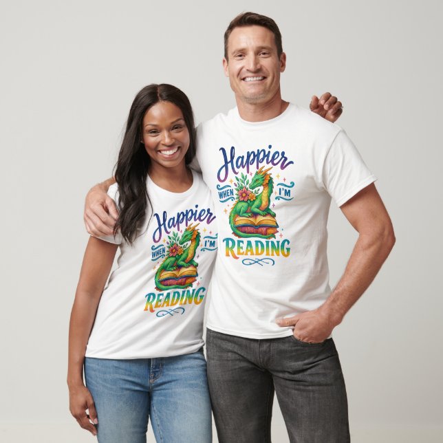 Happier When I'm Reading  T-Shirt (Unisex)