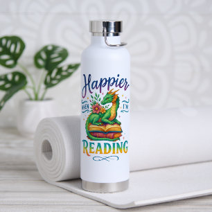 Happier When I'm Reading Water Bottle