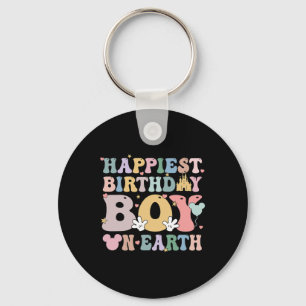 Happiest Birthday Boy On Earth  Keychain