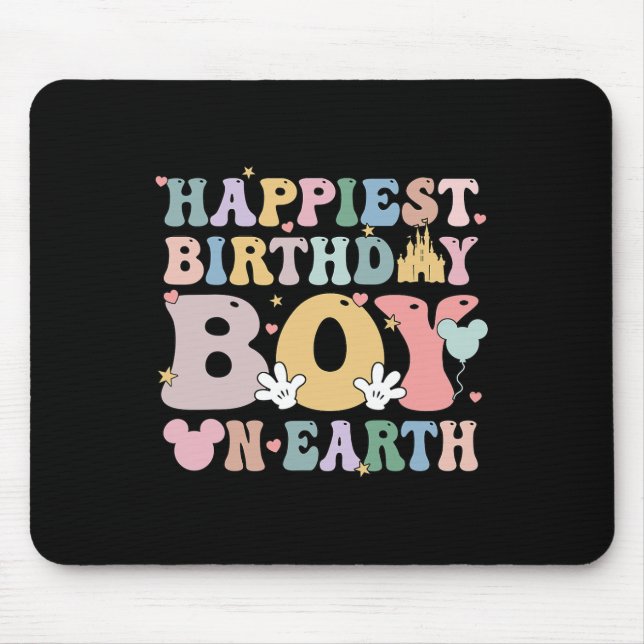 Happiest Birthday Boy On Earth  Mouse Pad (Front)