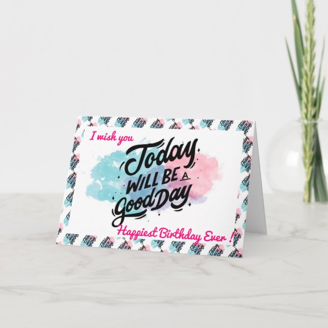 Happiest Birthday Motivation Card (Front)