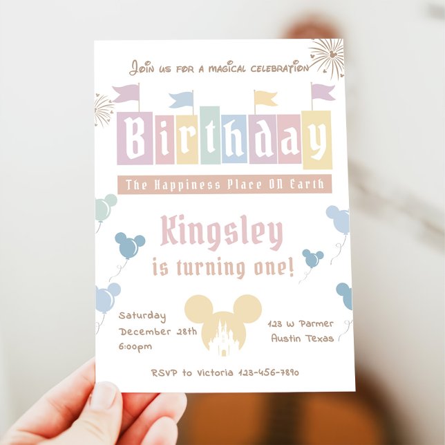 Happiest Birthday On Earth Magical Birthday Invitation (Creator Uploaded)