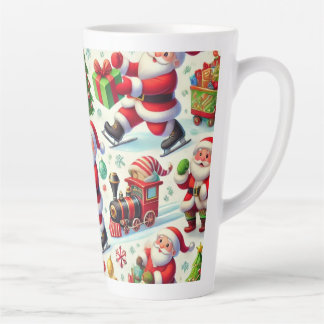 happiest christmas santa latte mug