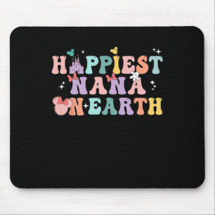 Happiest Nana On Earth Groovy Mom Mother's Day 1 Mouse Pad