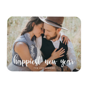 Happiest New Year   Holiday Photo Magnet